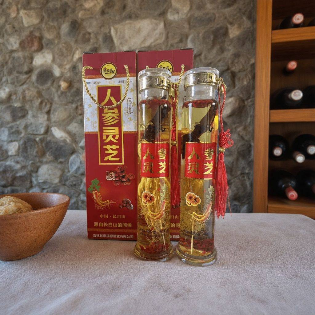 原装惠福禄人参灵芝酒52度1000ml*2瓶礼盒装正宗东北特产送长辈酒,酒类,养生配制酒,淘宝优惠券,粉丝福利购,淘宝优惠卷