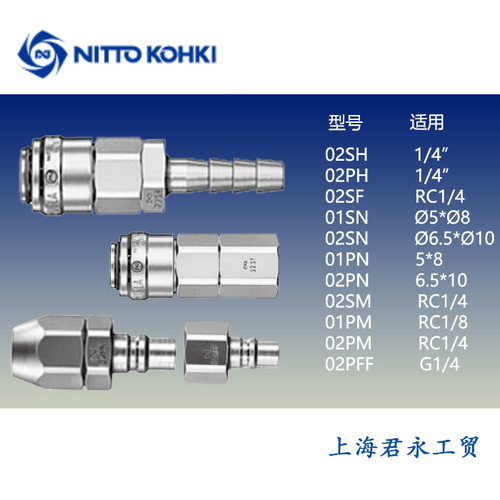 日东工器接头NITTO KOHK低压快速接头02SM PM SH PH 02 PFF铁插塞