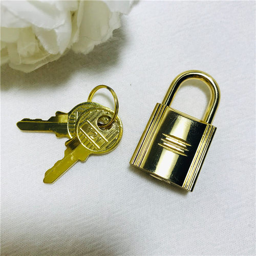 箱包锁扣 铂金凯莉包真锁 铜锁