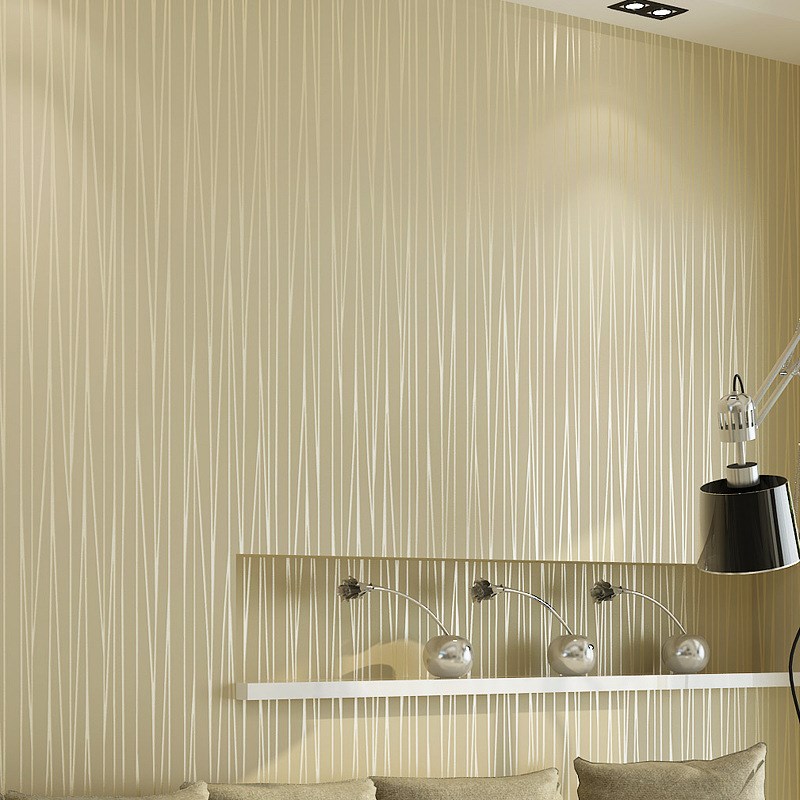 10米自粘无纺布壁纸卧室电视背简约条纹满铺客厅背景墙纸月光森林