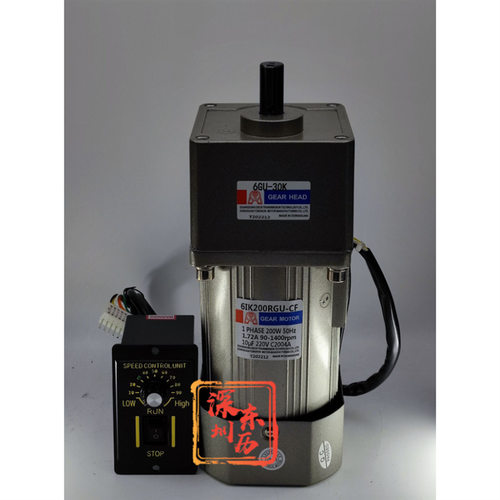 YK永坤调速电机6IK200RGU-CF GEAR HEAD减速机6GU-30调速器US52
