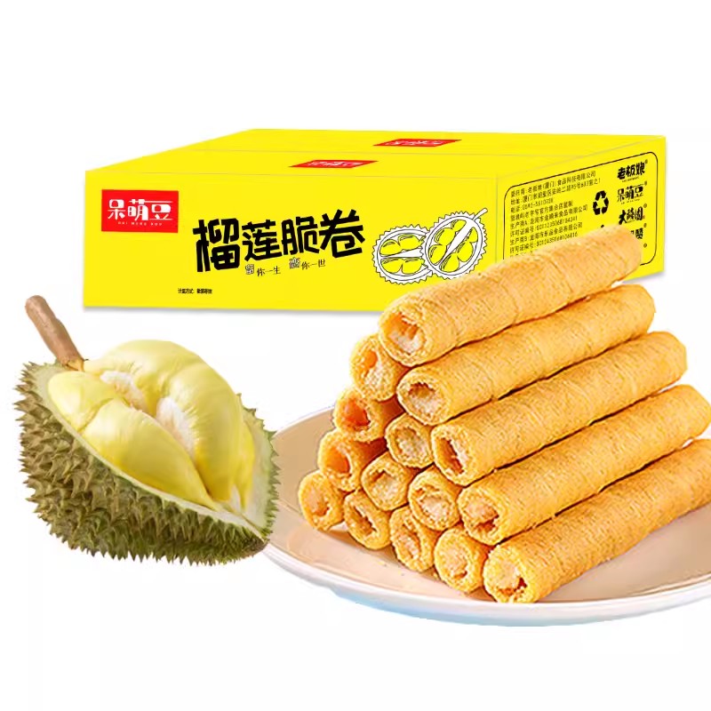 零食必備！榴蓮味蛋卷48支