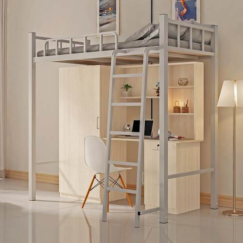 上床下桌组GYC-0022合床学生艺柜员工宿舍高架成人铁床单人公寓床