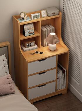 床头柜简代简易卧室小型床物头置架落地家用现收T012约纳小柜子储