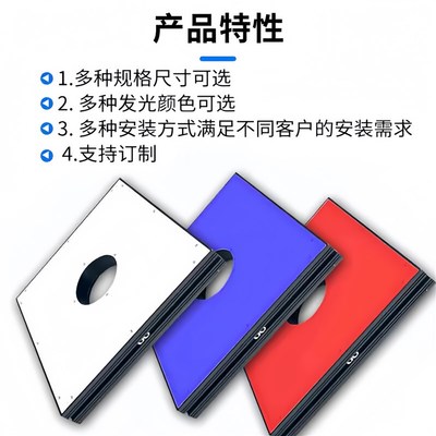 方形开孔高均匀度高亮自动化检测工业相机补光视觉面光源背光源