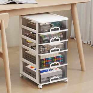 透明桌下收纳盒抽屉式书桌上收纳柜文具办公工位文件化妆品储物盒