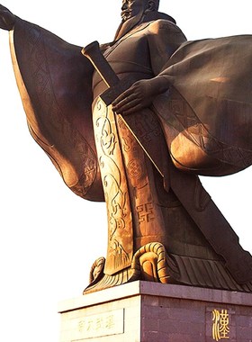 大型汉武大帝刘彻玻璃钢雕塑厂家广场学校铸铜雕像景观园林艺术品