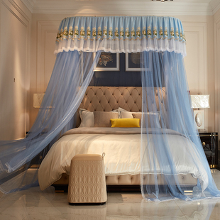 2021新款 文帐2米 导轨蚊帐u型支架1.8m1.5米床家用轨道公主风欧式