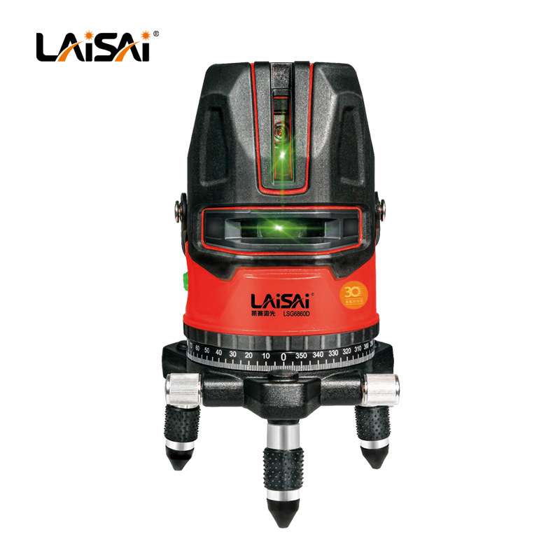 莱赛30周年纪念款5线LSG6860D绿光水平仪室外高亮细线红外标线仪