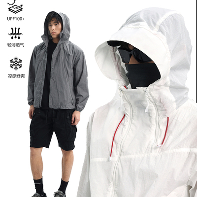 CJMJ原纱户外防晒衣UPF50+男女轻薄透气夏季防紫外线凉感遮阳外套