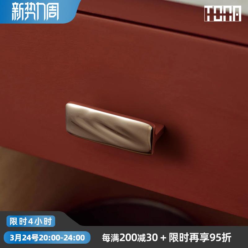 与风的形状.同那TONA 黄铜中古风拉手衣橱柜门小拉手