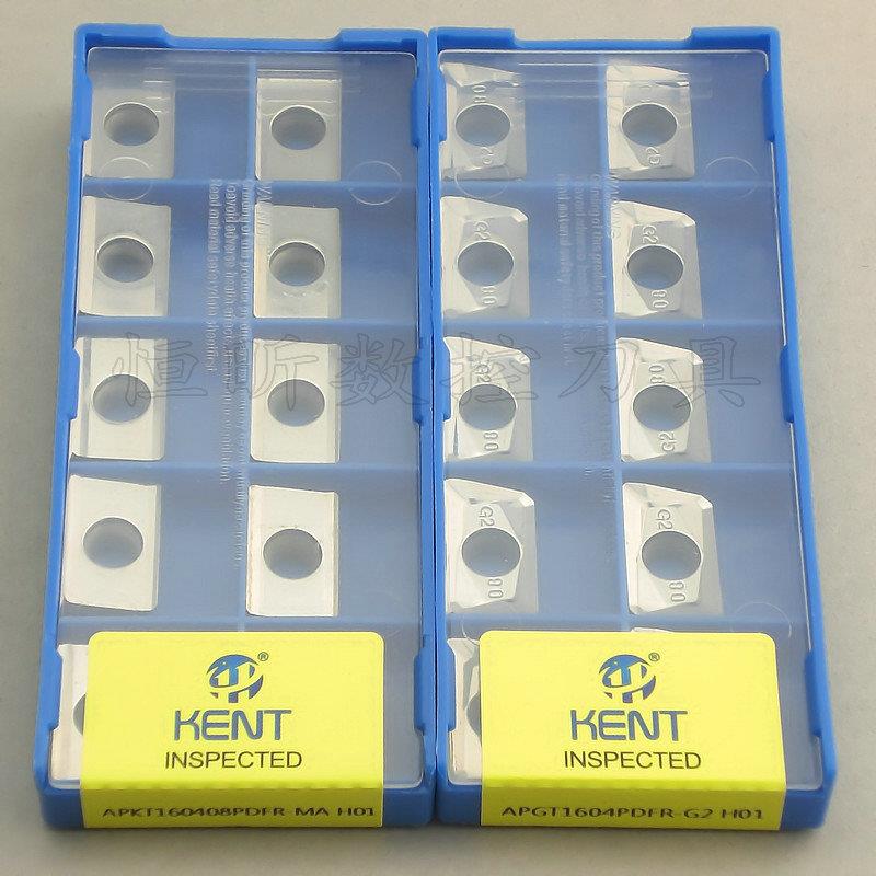 KENT数控铣刀片 APKT1604PDFR-MA H01铝用铣刀片 R0.8刀盘铣刀粒*