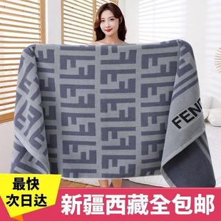 新疆西藏 专用全棉吸水柔软洗澡大毛巾不掉色家用 包邮 纯棉浴巾男士