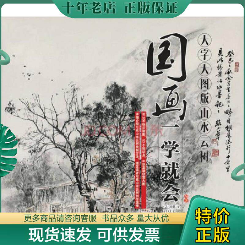 正版现货9787115412652 国画一学就会（大字大图版）：山水云树 王路山 人民邮电出版社