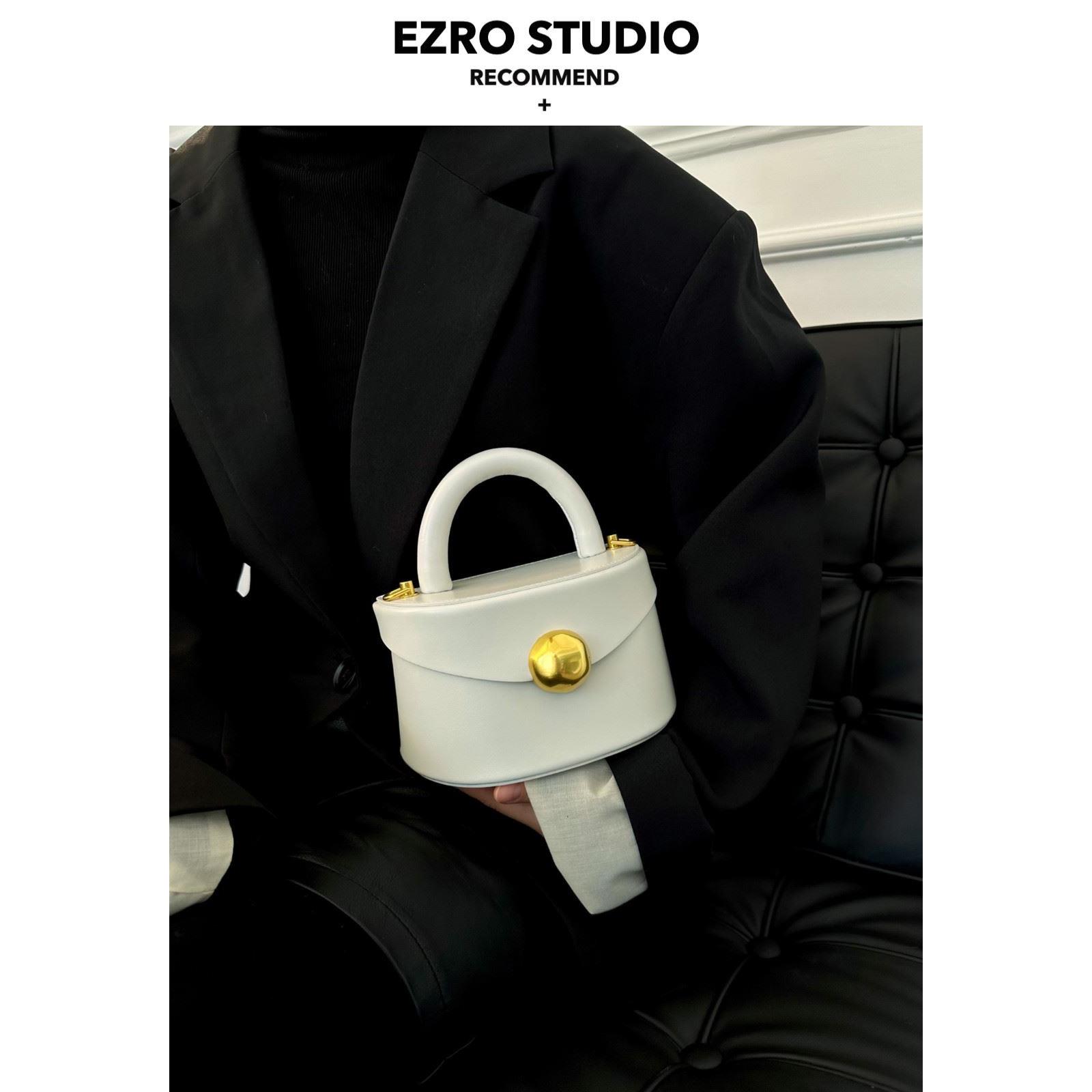 【EZRO】定制捶纹星球锁扣手提盒子包贝壳包小巧可爱斜挎女包新款