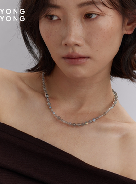 无用之用「循环公差」天然灰月光大小珠项链饰品项链女款生日礼物