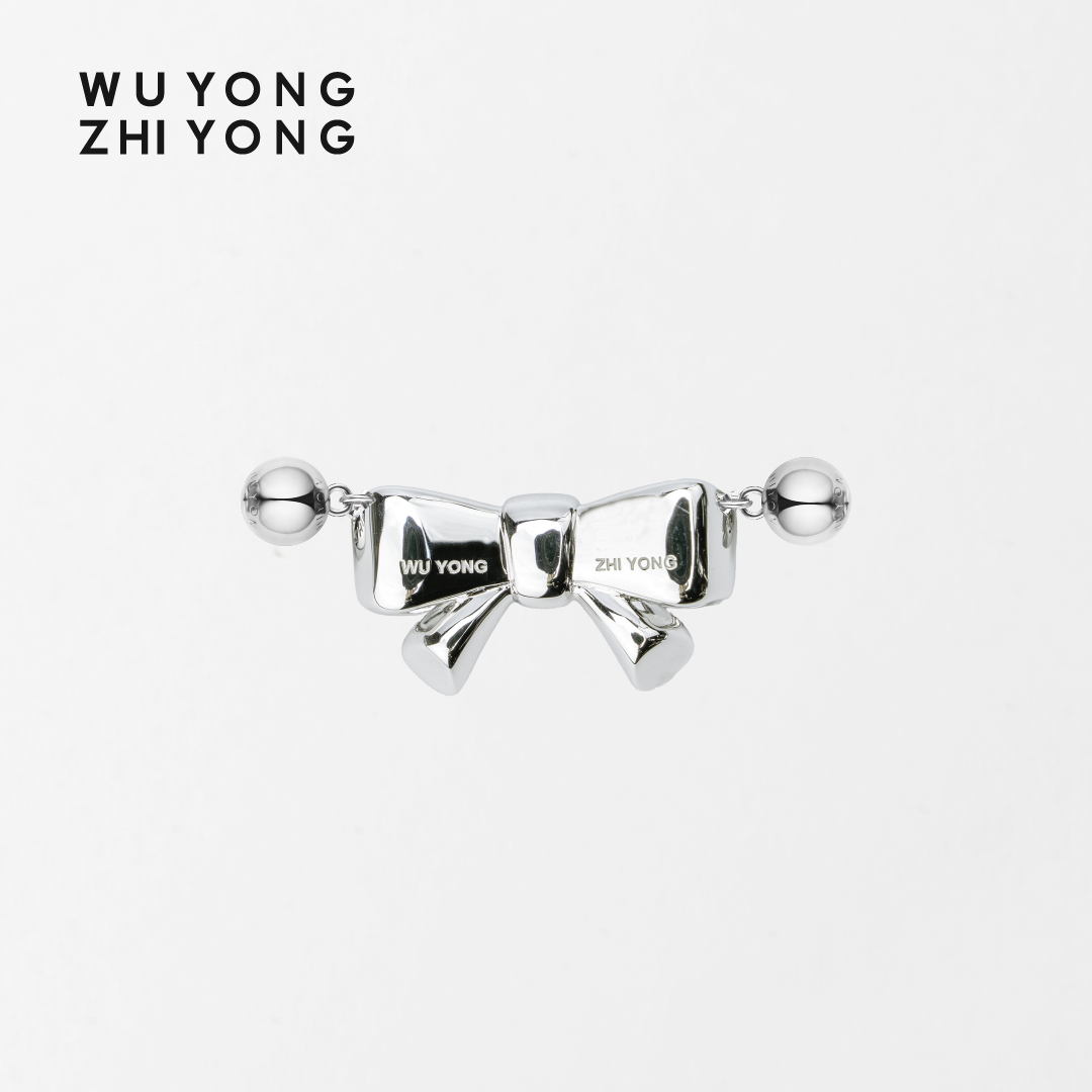 无用之用925银双边蝴蝶结符号件