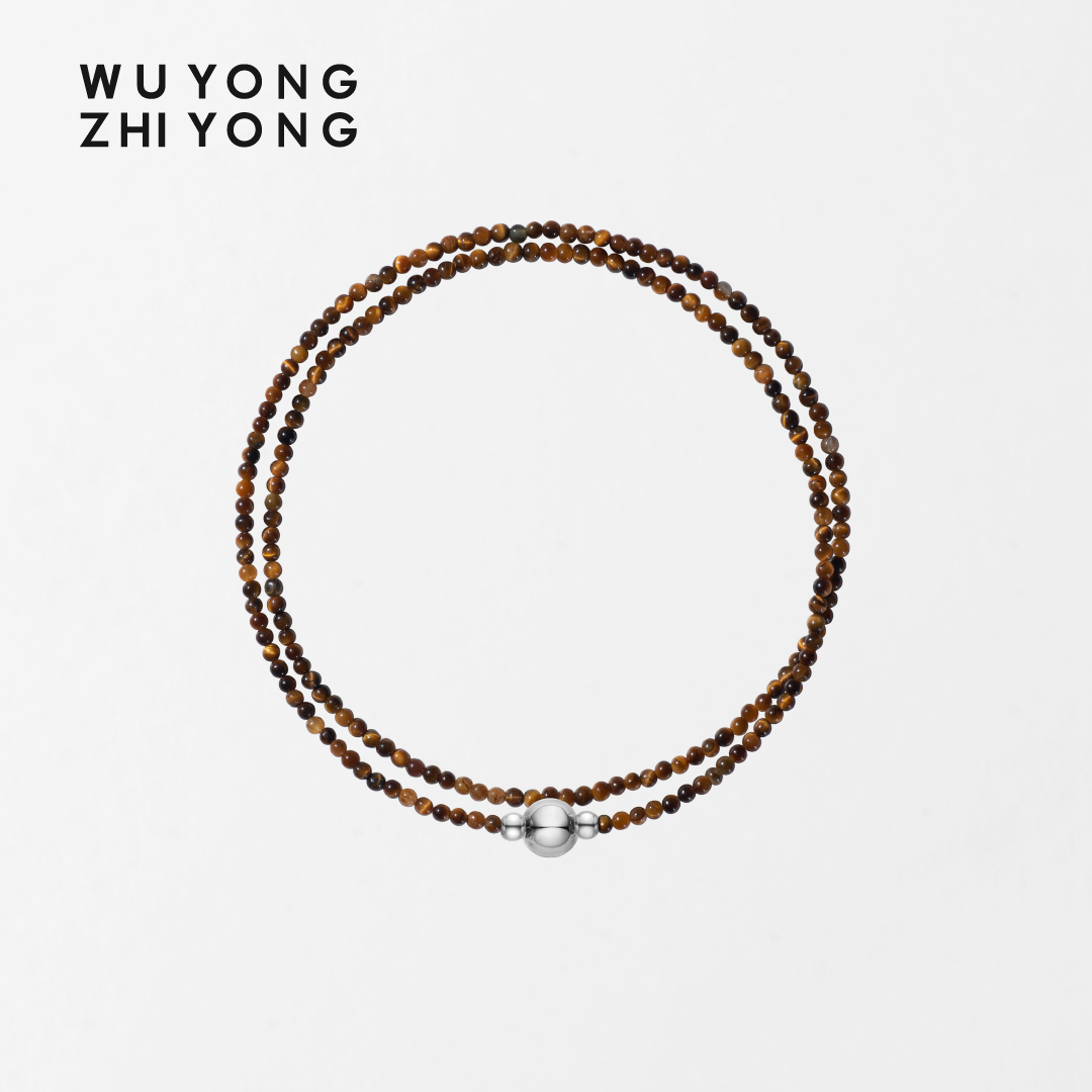 无用之用天然黄虎眼石圆珠项链