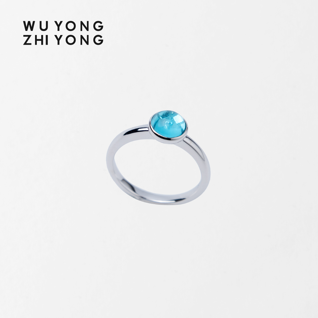 无用之用蓝泡泡包镶戒指