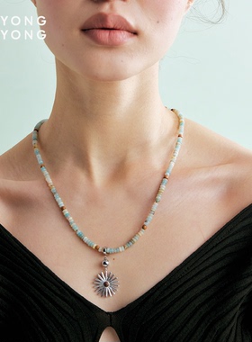 无用之用925银天然绿松项链套组