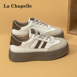 厚底百搭小白鞋 女2025春秋季 拉夏贝尔德训鞋 复古休闲板鞋 清仓