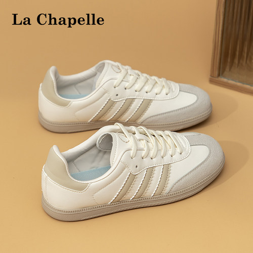 拉夏贝尔板鞋女复古德训鞋