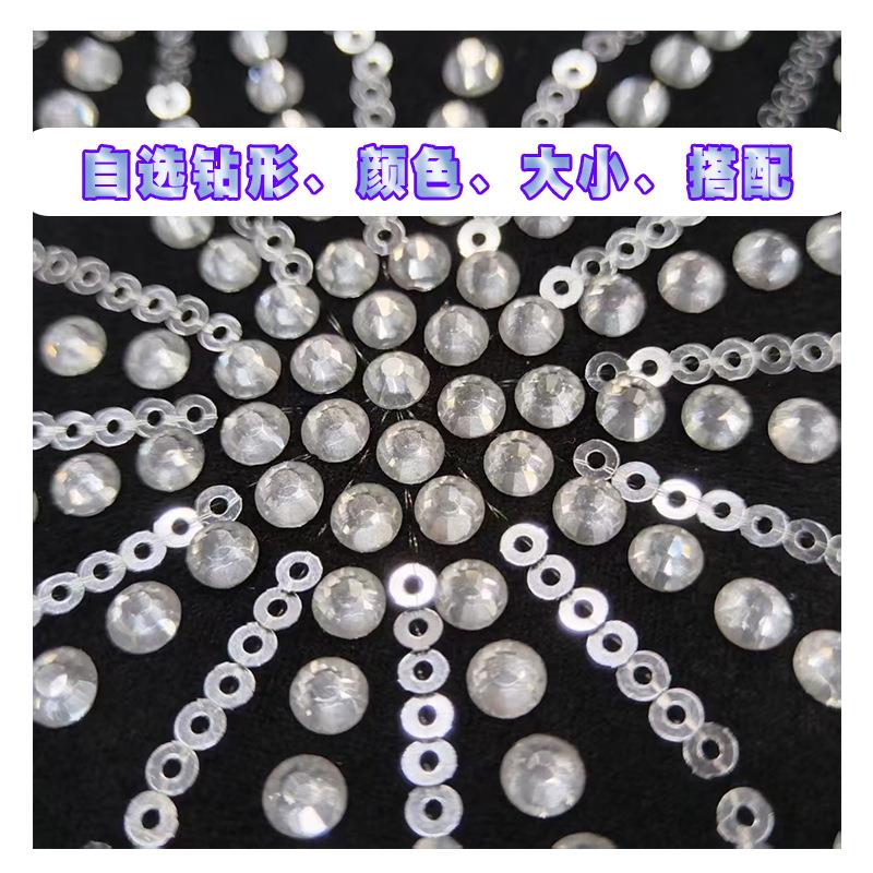 巴黎风闪钻服装定制牛仔裤烫钻DIY烫图任意版型上下装来图样定制