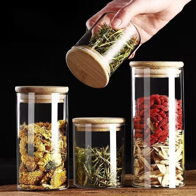 茶叶罐玻璃密封罐储茶罐茶叶收纳盒糖罐绿茶花茶储存瓶罐茶叶盒图片