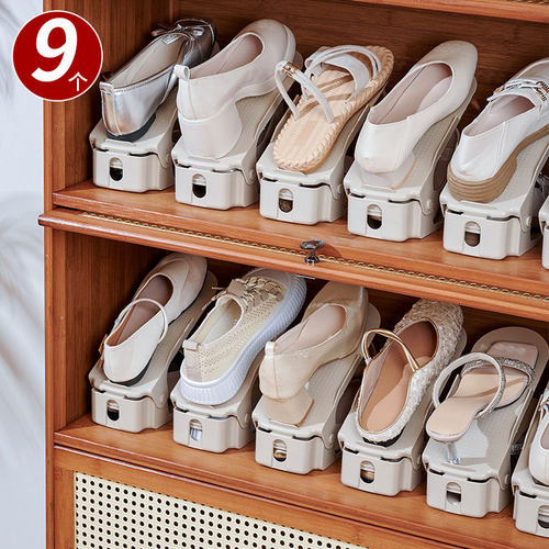 双层鞋托架简易家用寝室鞋子收纳神器省空间鞋架鞋托可调节放鞋柜