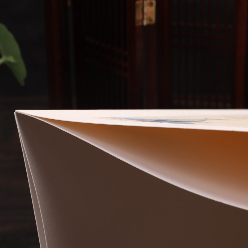 禅翼连花国展册页本古风宣r纸本书法国画生宣画册空白折页本22x 3