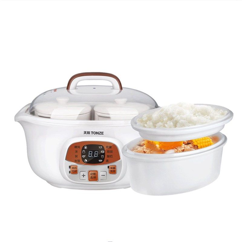 天际全自动白瓷隔水电炖盅煮粥锅电炖锅煲汤bb锅燕窝养生三胆1.8L,厨房电器,电炖锅/煲汤锅/电炖盅,淘宝优惠券,粉丝福利购,淘宝优惠卷