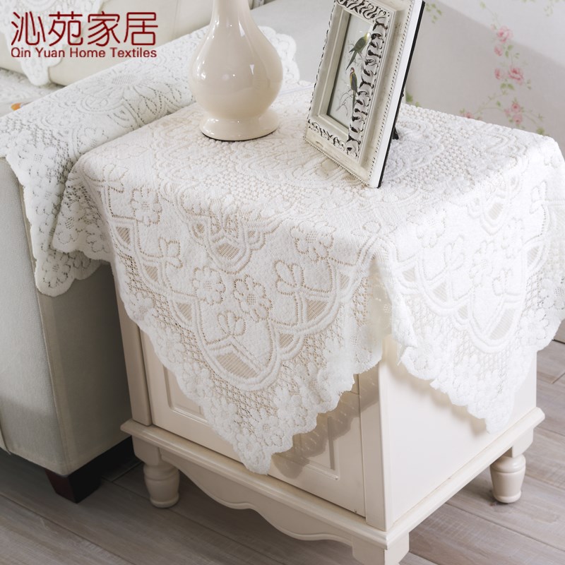 沙发垫布艺时尚蕾丝坐垫夏季夏天薄款坐垫沙发靠背巾(米白色)