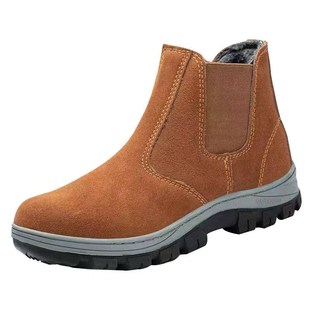 高帮钢包头防砸防刺穿轻便加绒防寒保暖电焊工作棉鞋 劳保鞋 男夏季