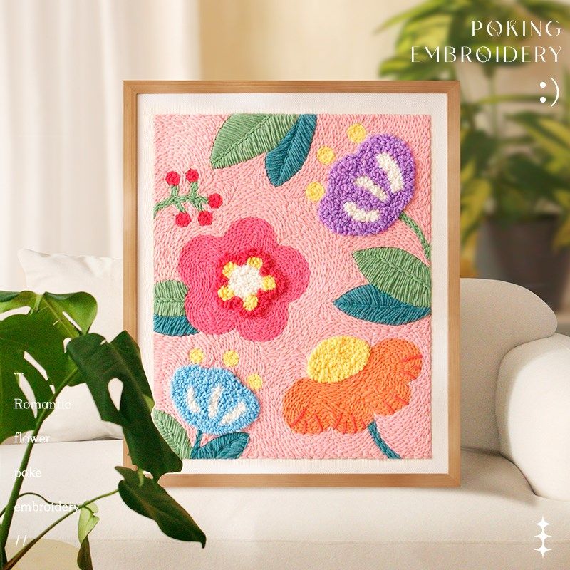卧室客厅餐厅ins风相框画挂饰刺绣手工diy材料包创意装饰画,居家布艺,戳戳绣,淘宝优惠券,粉丝福利购,淘宝优惠卷