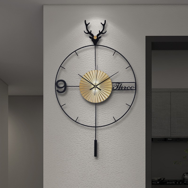 客厅挂钟家用静音简约个性创意时尚轻奢2024P新款网红装饰挂墙钟