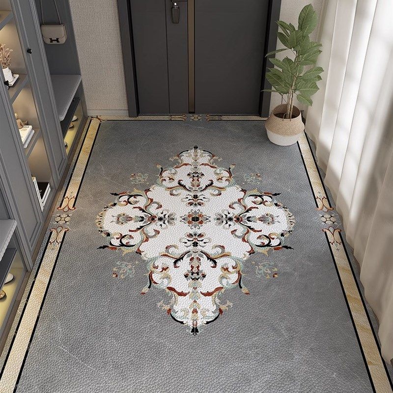 入户门地垫PVC耐脏免洗可擦进门口轻奢高级感大门可剪裁皮革地毯,居家布艺,入户地垫,淘宝优惠券,粉丝福利购,淘宝优惠卷