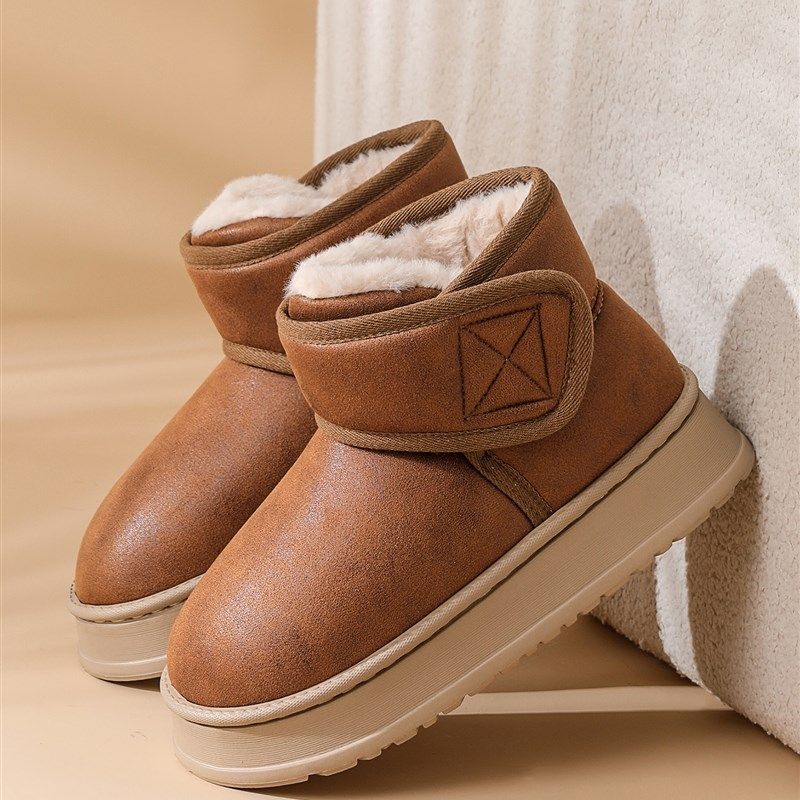 冬季厚底加绒加厚包跟高帮棉拖鞋女士防滑外穿居家保暖男款棉鞋