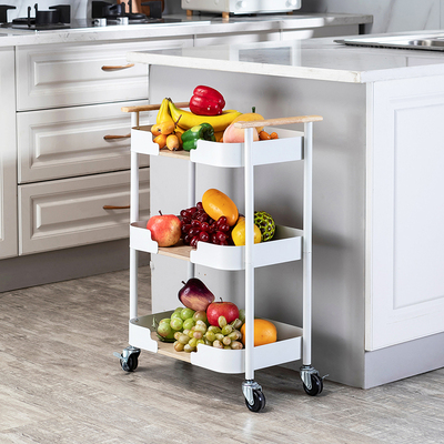 小推车置物架碳钢金属厨房落地带轮家用客厅卧室宿舍零食收纳储物