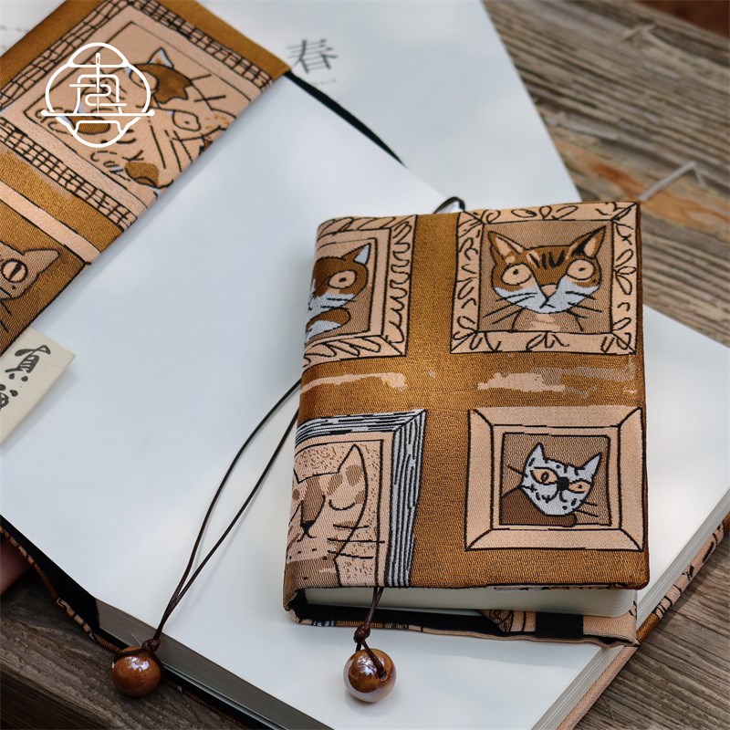真我 法老的猫 覆古搞怪童趣中式手帐本手工布书衣日记笔记本a5a6