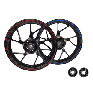适GSX250R摩托车轮毂带ABS铝轮DL250红蓝边前轮后轮DR300钢圈原厂