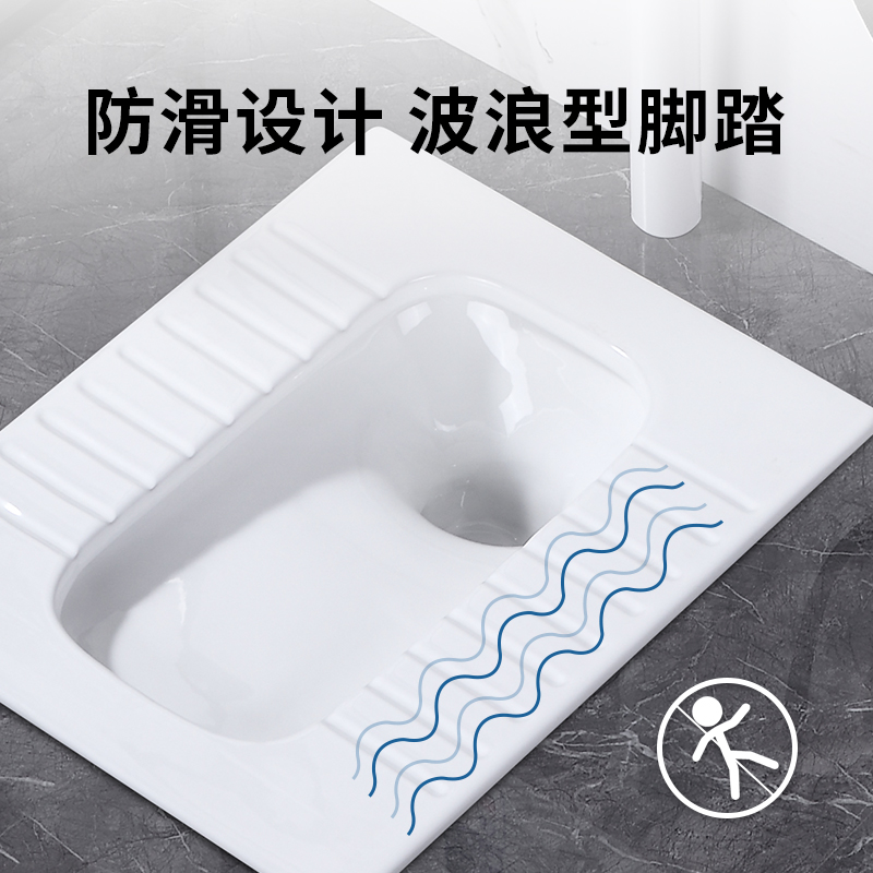 JOMOW新款超薄型蹲便器s带弯18公分不带弯13公分一体成型防臭套装