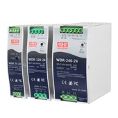 开关电源DRH 明伟380V转24V卡轨WDR导轨式 120W DRT 240W