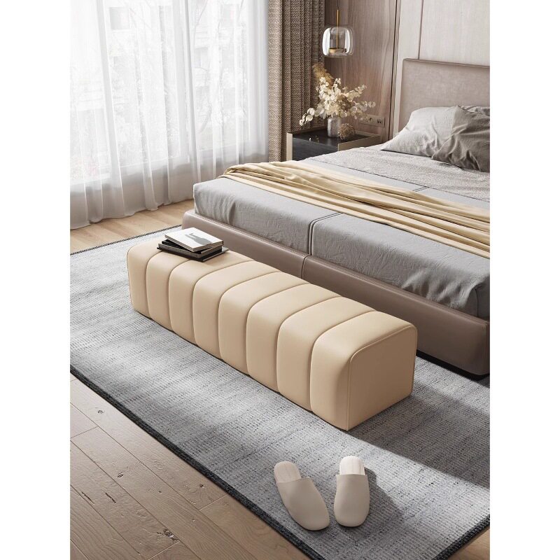 LCA01-20衣帽间床尾长方形皮凳子长凳服装店休息区长条沙发凳轻奢