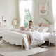 儿童床女孩公主床卧室白色现代简约实木云朵床少女童轻奢1.2米1.5