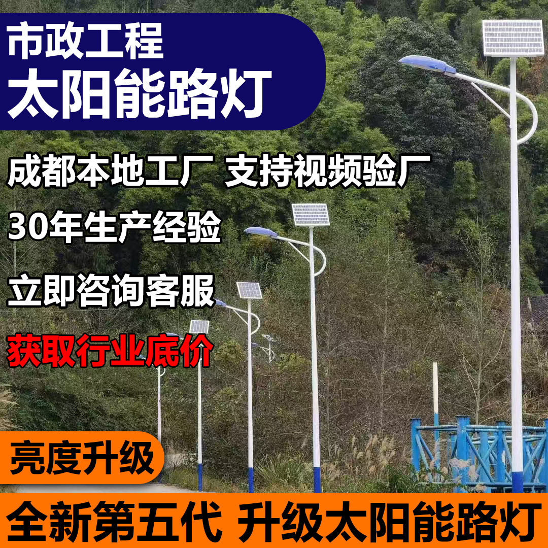 路灯厂家6米8米太阳能户外灯LED马路灯可定制工程市政款高杆灯
