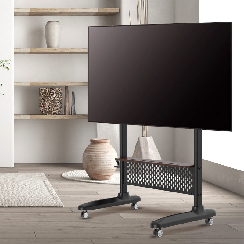 45 65 85 100寸大屏电视移动架支架推车带收纳可调节可升降带轮