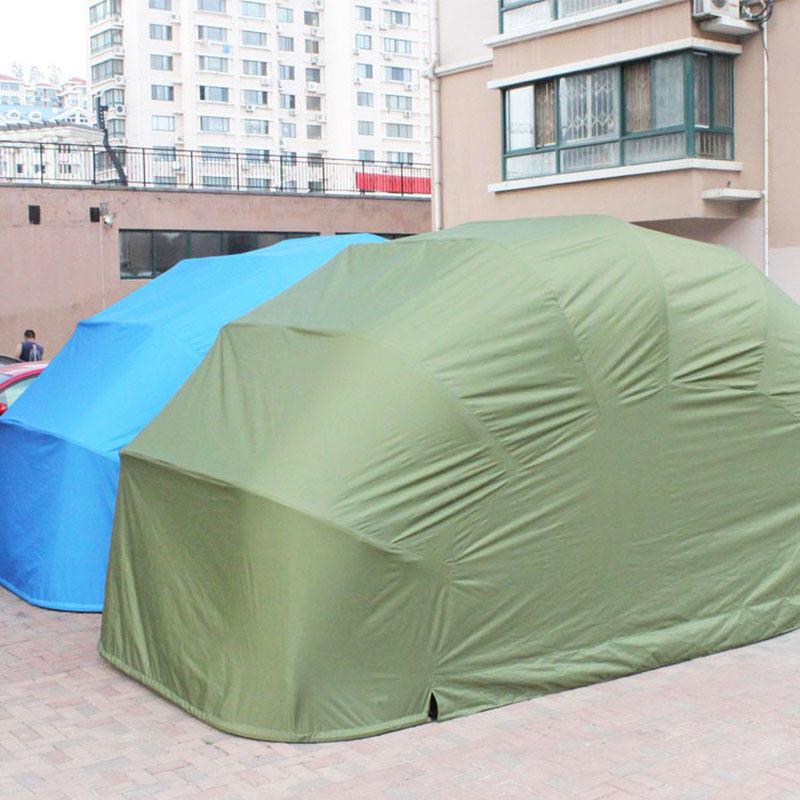 汽车之家户外6米半自动移动车棚不锈钢折叠汽车停车棚家用防雨雪