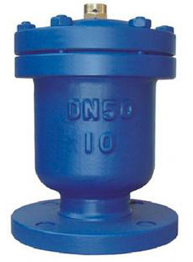 QB1铸铁法兰式单口排气阀管道自动排气阀球墨阀体不锈钢球芯