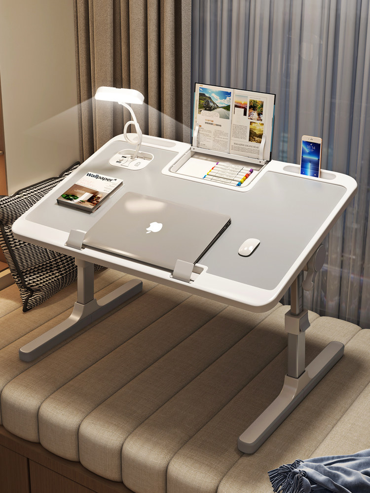 可升降折叠床上小桌子简约宿舍学生写字床上书桌学习调节高度支架