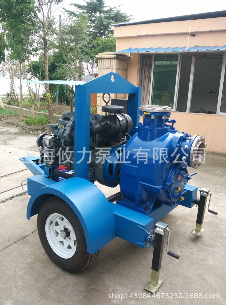 移动柴油机自吸泵防汛水泵防洪移动拖车水泵柴油机自吸排污泵